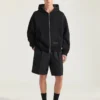 Bluza z kapturem i zamkiem błyskawicznym z szwem couture, wykonana z materiału scuba Bluza z kapturem i zamkiem błyskawicznym z szwem couture, wykonana z materiału scuba