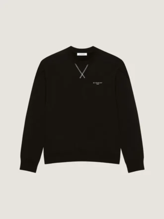 Bluza z polaru z szwem couture i napisem Givenchy Paris