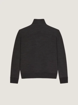 Bluza z zamkiem błyskawicznym z wełny z napisem Givenchy Paris Gros Grain Bluza z zamkiem błyskawicznym z wełny z napisem Givenchy Paris Gros Grain