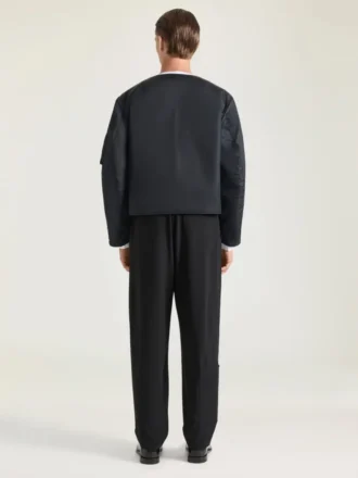 Bomber z ozdobnymi szwami couture z nylonu Bomber z ozdobnymi szwami couture z nylonu