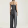 Bustier typu bullet, dopasowany kombinezon z wełny Bustier typu bullet, dopasowany kombinezon z wełny
