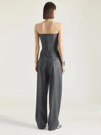 Bustier typu bullet, dopasowany kombinezon z wełny