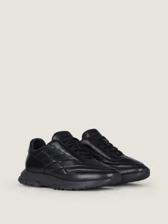 Buty sportowe z błyszczącej, wyściełanej skóry
