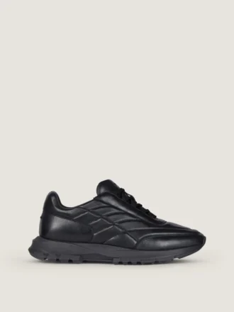 Buty sportowe z błyszczącej, wyściełanej skóry