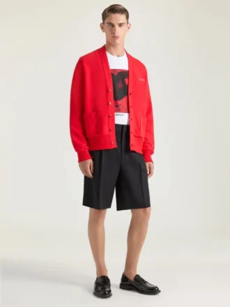Kardigan z bawełny z napisem Givenchy Paris Gros Grain Kardigan z bawełny z napisem Givenchy Paris Gros Grain