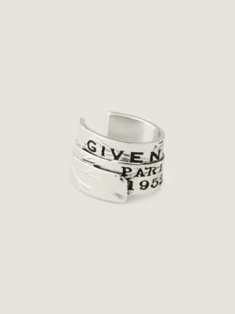 Kolczyk typu earcuff Givenchy Tape z metalu i emalii