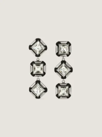 Kolczyki Deconstructed Crystals z metalu i kryształów