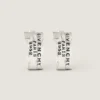 Kolczyki Givenchy Tape z metalu i emalii Kolczyki Givenchy Tape z metalu i emalii