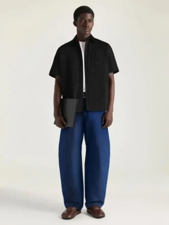 Koszula z bawełny z szwem couture i naszywką Givenchy Paris