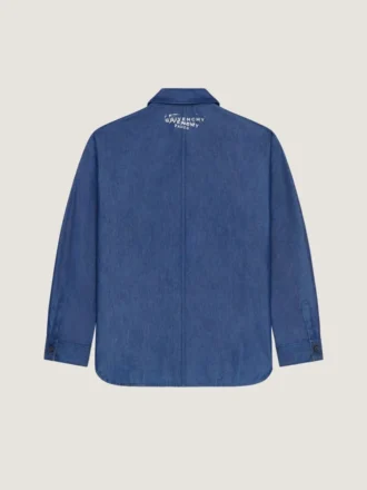 Koszula z denimu z szwami couture i nadrukiem Givenchy