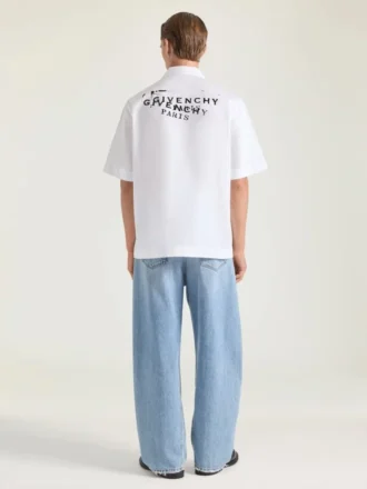 Koszula z popeliny z nadrukiem stempla Givenchy Koszula z popeliny z nadrukiem stempla Givenchy