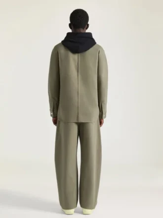 Koszula z szwami couture z barwionego dżinsu