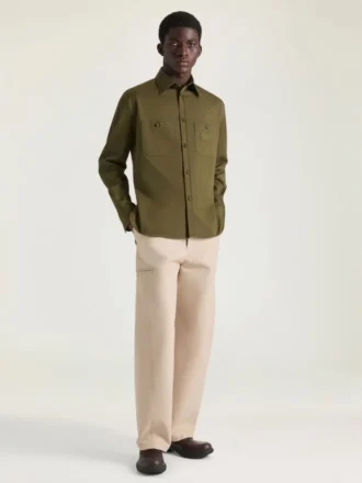 Koszula z szwami couture z bawełny z naszywką Givenchy Paris