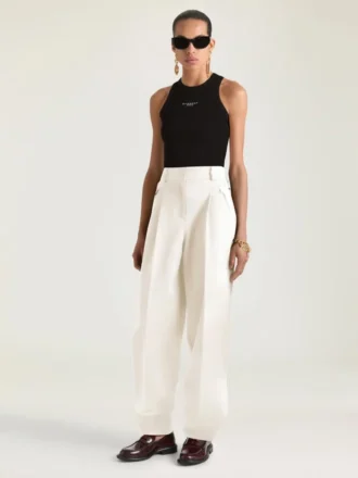 Koszulka bez rękawów Slim Fit z bawełny z nadrukiem Givenchy Paris