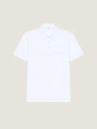 Koszulka polo z bawełny i jedwabiu z żakardowym wzorem Givenchy Paris Koszulka polo z bawełny i jedwabiu z żakardowym wzorem Givenchy Paris