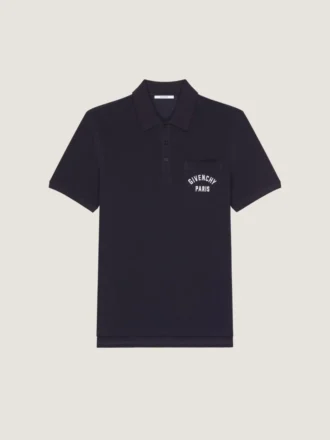 Koszulka polo z bawełny pique z haftem Givenchy Paris Koszulka polo z bawełny pique z haftem Givenchy Paris