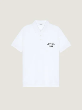 Koszulka polo z bawełny pique z haftem Givenchy Paris Koszulka polo z bawełny pique z haftem Givenchy Paris