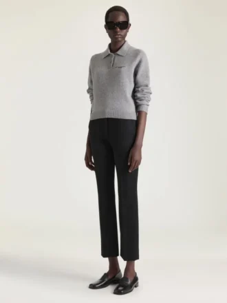 Spodnie Slim Fit o dopasowanym kroju z krepy cady