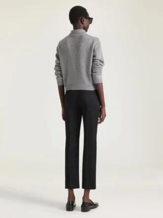 Spodnie Slim Fit o dopasowanym kroju z krepy cady