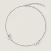 Krótki naszyjnik Crystal Pearl z metalu, kryształów i pereł Krótki naszyjnik Crystal Pearl z metalu, kryształów i pereł