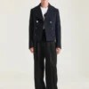 Krótki płaszcz typu pea coat z wełny Krótki płaszcz typu pea coat z wełny