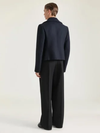 Krótki płaszcz typu pea coat z wełny