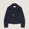 Krótki płaszcz typu pea coat z wełny Krótki płaszcz typu pea coat z wełny