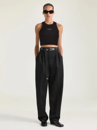 Krótki top z bawełny z nadrukiem Givenchy Paris Krótki top z bawełny z nadrukiem Givenchy Paris
