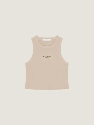 Krótki top z bawełny z nadrukiem Givenchy Paris Krótki top z bawełny z nadrukiem Givenchy Paris