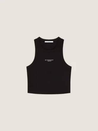 Krótki top z bawełny z nadrukiem Givenchy Paris Krótki top z bawełny z nadrukiem Givenchy Paris