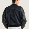 Kurtka bomberka ze skóry i satyny z haftem Givenchy Paris Kurtka bomberka ze skóry i satyny z haftem Givenchy Paris