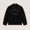 Kurtka polarowa z haftem „Givenchy Paris” i szwami w stylu haute couture Kurtka polarowa z haftem „Givenchy Paris” i szwami w stylu haute couture