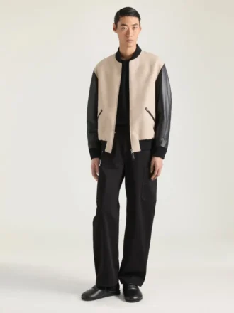 Kurtka z mieszanki materiałów z haftem Givenchy Paris