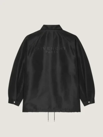 Kurtka z polifailu z szwami couture i naszywką Givenchy Paris Kurtka z polifailu z szwami couture i naszywką Givenchy Paris