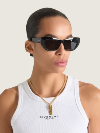 Naszyjnik Givenchy Tape z metalu i emalii