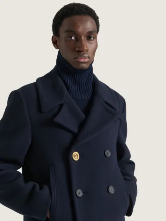 Płaszcz typu peacoat z wełny Płaszcz typu peacoat z wełny