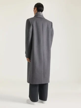 Płaszcz z szwami couture z wełny i kaszmiru