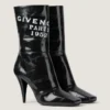 Skórzane botki Givenchy z kwadratową cholewką i taśmą Skórzane botki Givenchy z kwadratową cholewką i taśmą