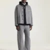Kurtka z dżinsu w jodełkę z haftowanym napisem Givenchy Paris Kurtka z dżinsu w jodełkę z haftowanym napisem Givenchy Paris
