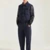Kurtka typu aviator z mieszanych materiałów Kurtka typu aviator z mieszanych materiałów