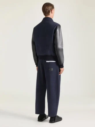 Kurtka typu aviator z mieszanych materiałów Kurtka typu aviator z mieszanych materiałów