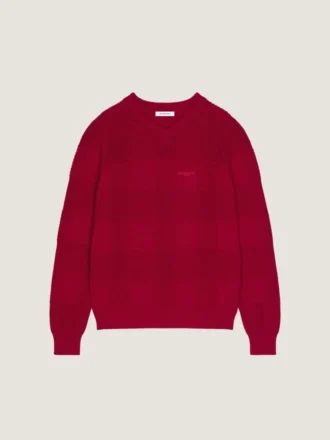 Sweter w kratę z dzianiny bawełnianej Sweter w kratę z dzianiny bawełnianej