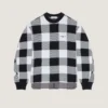 Sweter w kratę z wełny z haftowanym napisem „Givenchy Paris” Sweter w kratę z wełny z haftowanym napisem „Givenchy Paris”