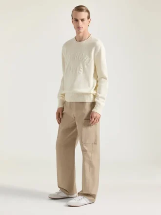 Sweter z dzianiny bawełnianej z haftem Givenchy Paris
