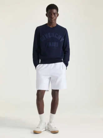 Sweter z dzianiny bawełnianej z haftem Givenchy Paris