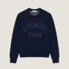 Sweter z dzianiny bawełnianej z haftem Givenchy Paris Sweter z dzianiny bawełnianej z haftem Givenchy Paris