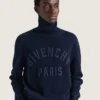 Sweter z golfem z bawełny z haftem Givenchy Paris Sweter z golfem z bawełny z haftem Givenchy Paris