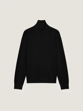 Sweter z golfem z dzianiny kaszmirowej