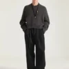 Sweter z szwami couture z wełny alpaki i jaka Sweter z szwami couture z wełny alpaki i jaka