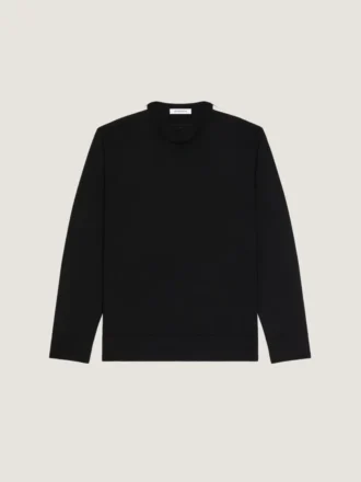Sweter z wełny z detalami z grosgrainu